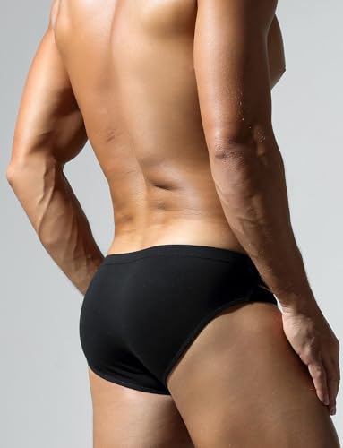 FEOYA Men's Sexy Cutout Low Rise Bikini Briefs Breathable Pouch Bulge Panties Underwear Underpants2