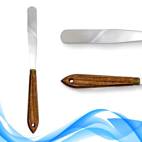 Spatola per ceretta in Acciaio Inox e manico in