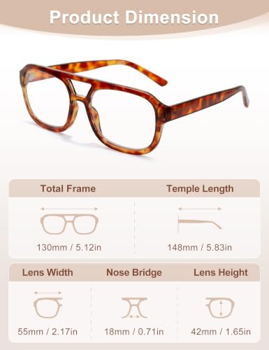Image of Madison Avenue Retro Aviator Blue Light Glasses for Women Men