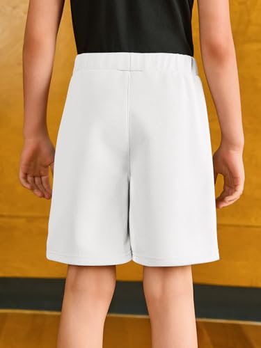 Haloumoning Boys Shorts Kids Casual Elastic Waist Summer Basketball Shorts with Pockets 5-14 Years3