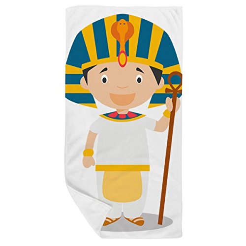 Serviette de bain Egypte cartoon jaune 35x70cm en tissu doux multi-usage - 2