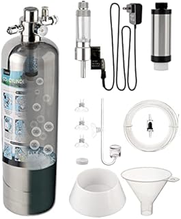 Clscea 2.4L Aquarium CO2 Generator Kit Double Pressurization Enhanced Version(Max for 400g+400g Raw Materials)