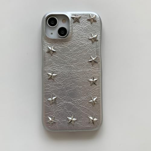 Étui iPhone 13 Pro cowboy en cuir argent idéal pour vos sorties urbaines