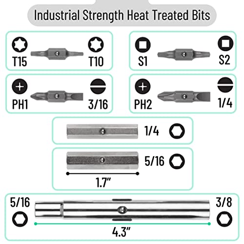 Bates- 11-In-1 Screwdriver/Nut Driver, Multi-Bit Screwdriver, Multi Screwdriver, 11 In 1 Screwdriver, Screw Driver, Multibit Screwdriver, All In One Screwdriver, Multitool Screwdriver #TOP1