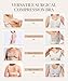 BRABIC Post Surgery Front Closure Bras for Women Full Coverage Compression Mastectomy Wireless Bra with Adjustable Straps, White, 3X-Large