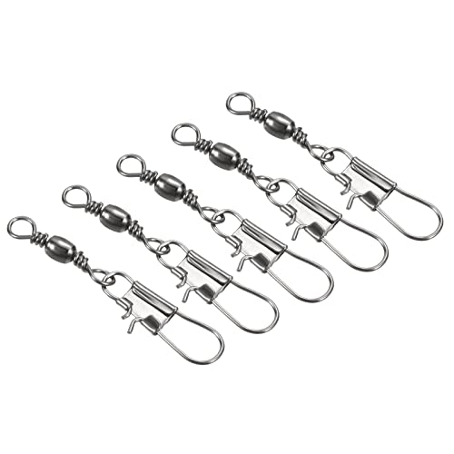 PATIKIL Fishing Barrel Swivel with Interlock Snap