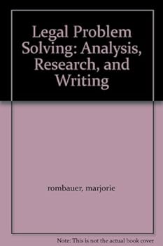 Hardcover Legal Problem Solving: Analysis, Research, and Writing Book