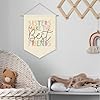 XYDEG Girls Room Wall Art Decor,Toddler Girl Room Cute Pink Nursery Bedroom Playroom Canvas Banner Decorations,Sisters Make The Best Friends Wall Hanging Pennant Flag Banner #5