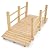 HAPPYGRILL 5FT Wooden Garden Bridge, Decorative Pond Landscaping Bridge with Classic Arc Footbridge & Double Safety Railings, Garden Bridges for Outdoors, Backyard, Garden Farm (Natural)