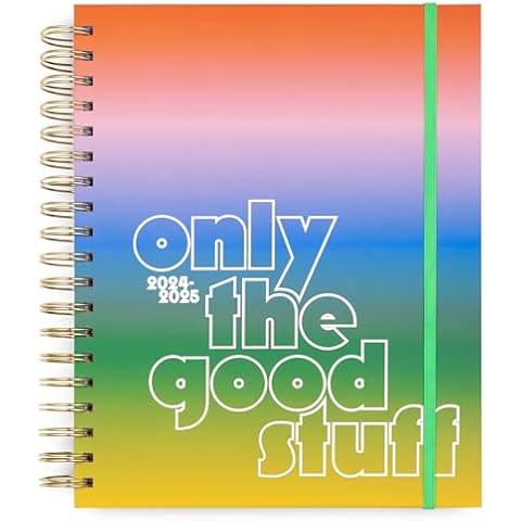 ban.do Daily Planner 2024-25, Large Weekly Planner Dated August 2024 - December 2025, Hardcover Spiral Planner with Monthly Calendar, Stickers, & Pockets (Only the Good Stuff) Cover