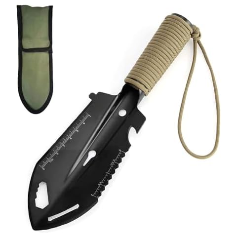 Portable Survival Shovel for Outdoor Camping Hiking, Multitool 7-in-1 Military Shovel Cover