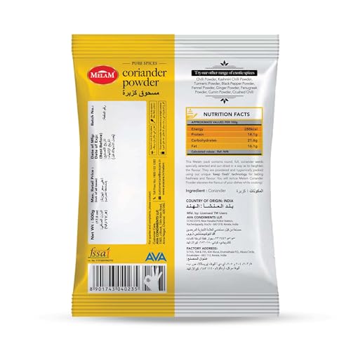 Melam Fresh & Aromatic Coriander Powder (500g) | Dhania Powder with No Added Flavours, Preservatives, or Artificial Colours - Image 2 thumbnail