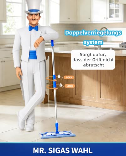 MR.SIGA Profi-Mikrofasermopp zur Reinigung von Hartholz- und Laminatböden