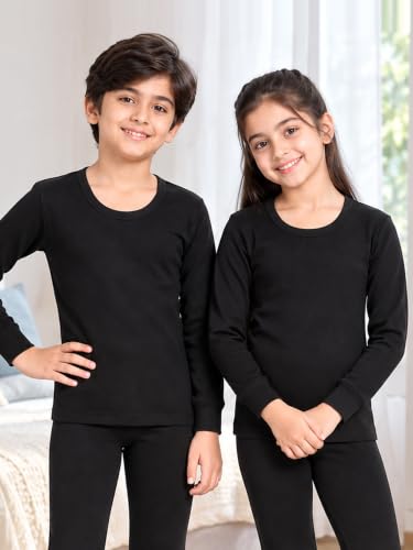 Image of BODYCARE Unisex Polycotton Slim Fit Thermal Tops Round Neck Full Sleeves Pack Of 1