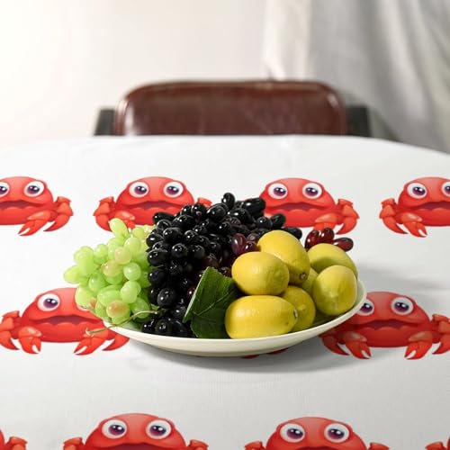 Nappe en lin de style rustique supérieur avec motif crabe brodé