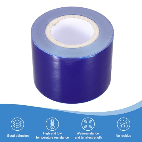 Image of PATIKIL Removable Protective Film Tape, 4.3 Inch x 656 ft PE Surface Protective Scratch Film Tape Roll for Furniture Electrical Appliances Plastic Hardware Low Stickiness, Blue