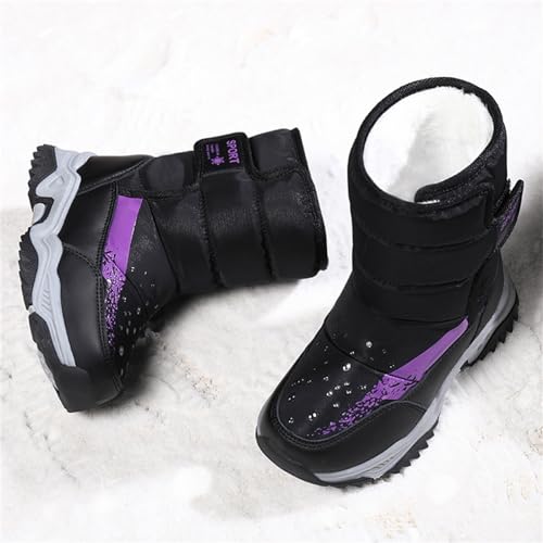 Boys & Girl Snow Boots Rainproof Sports Ankle Boots Winter Water Proof Slip 𝐑esistant Outwear for Cold Weather3