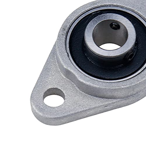 S Sydien 4Pcs 8Mm/0.31" Id Silver Zinc Alloy Pillow Block Flange Bearing Self-Alignment Kfl08 #TOP4