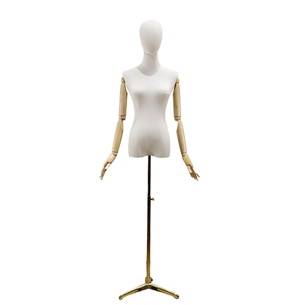 DFEDHF Women's Half-Length Shop Model Clothing Display Racks Lead The Whole Body Props Fake Human Wedding Models(A B)