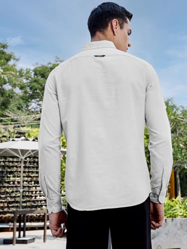 Image of Thomas Scott Men's Cricket Club Collection Classic Regular Fit Twill Shirt | 100% Cotton Long Sleeve Solid Shirt with Button Down Collar (Available in Plus Size)