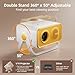 BKZ 2025 upgraded 360°Adjustable Dual Stand AI Auto Keystone Electric focus Mini Portable Projector with Bluetooth 5.4, 1080P support Outdoor and movie Projector compatible with HDMI/USB/Phone/PC