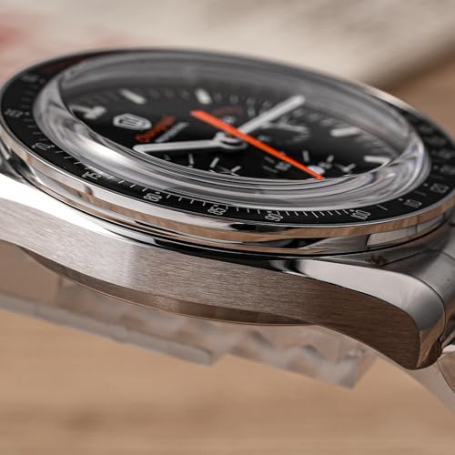 Image of watchdives WD1863 Men Chronograph Watch Japan VK63 Quartz Sports Watches 40mm Bubble Sapphire Crystal Wristwatch 100M Dive Watch