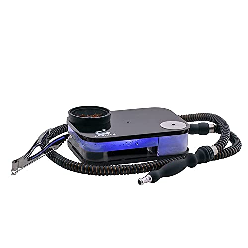 Acrylic Book Hookah Set Hookah with Silicone Hookah Bowl Silk Hookah Hose Tongs Magical LED Light for Better Shisha Hookah Narguile Smoking