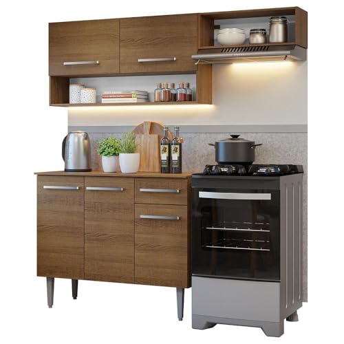 Madesa Cocina Integral Completa Modular 165cm Emilly 07 - Marrón