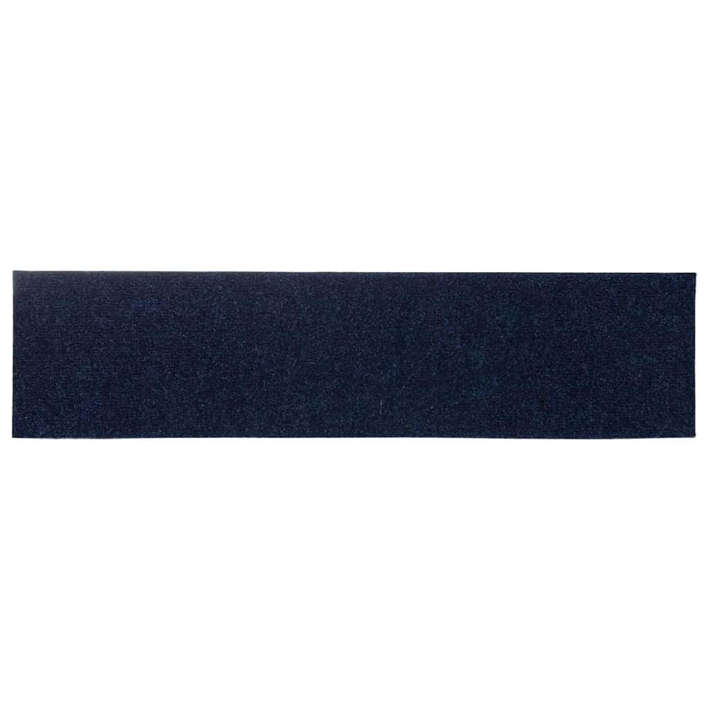 vidaXL Maty na schody samoprzylepne 15 szt. 76x20 cm Granatowe prostokątne