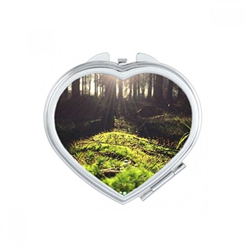 Miroir de poche bleu sky cadeau portable mignon paysage forestier