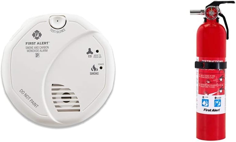 First Alert SCO7CN Combination Smoke and Carbon Monoxide Detector with Voice and Location, Battery Operated , White - Combination Smoke Carbon Monoxide Detectors - 