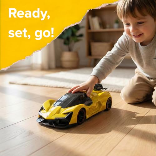 Image of Lilplay Rechargeable Lamborghini Racing Car with Remote Control, Sports Racing Car with Openable Doors, LED Light, and Smoke Effect, High Performance Rc Car for Kids, Boys and Girls