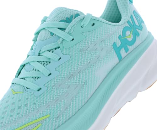 HOKA Clifton 9 Womens Shoes Size 8, Color: Seafoam/Aqua Breeze