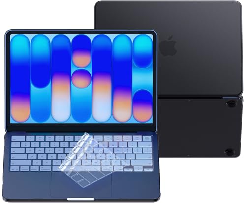 Image of Saco MacBook Neo 13 Inch Case & Keyboard Cover Compatible with 2026 MacBook Neo A3404 (A18 Pro Chip) - Official Black Clear Matte Hard Shell Laptop Case, Slim 1:1 Precision Fit, Scratch Resistant