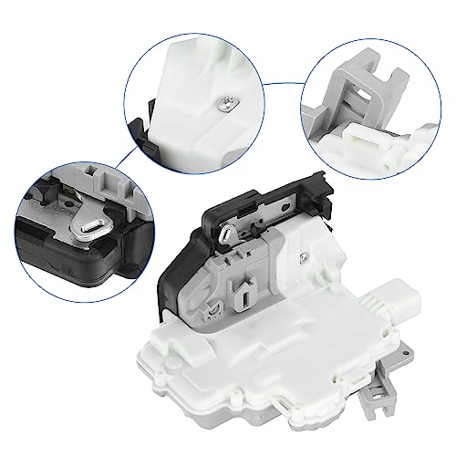 Image of ACROPIX Rear Left Door Lock Latch Actuator Replacement Fit for VW Passat 2005-2010 3C4839015A - Pack of 1 Black White Gray