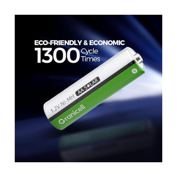 Rechargeable AA Batteries 8 Count, 1.2V Ni-MH 1000mAh Pre-Charged High Capacity Double A Batteries - Ideal for Solar Lights, String Lights & Home Devices - Image 5