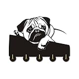 Modelo: GAH-143 Inglés Bulldog Ropa Hooks Encantador Puppy Dog Animal Silhouette Percha de Pared Toallas Ganchos Decoración de viveros para baño