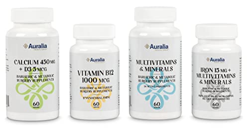 Bariatric Multivitamin Iron Calcium B12 & Minerals 1 PER Day for Gastric Sleeve Bypass Surgery Supplements 60 Tablets Each (2-Month Supply)