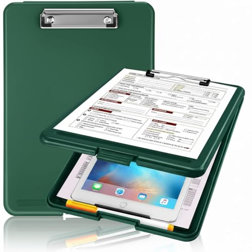 Image of oddpod Praise A4 Clip Pad /Clipboard with Storage Case for Paper and Document Storage 83002 (Pine Green)