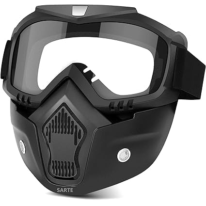 AMRIO Goggle Mask Anti Scratch UV Protective Open Face & Eye...