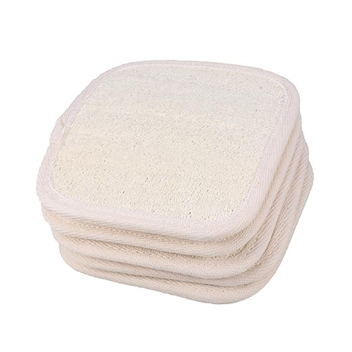SHERCHPRY 6Pcs Natural Loofah Exfoliating Shower Towels Soft Bath Scrub Towel for Gentle Cleansing and Skin for Home and Dorm Use