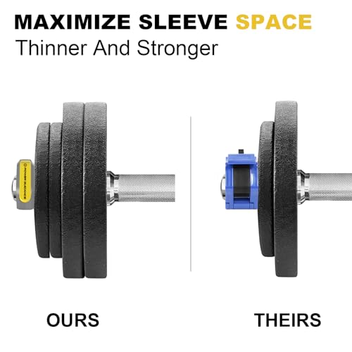 Image of POWER GUIDANCE Barbell Collars Barbell Clips, 2 inch Olympic Barbell, Non-Slip Weight Quick Release Barbell Collar for Workout Weightlifting, Gym equipment accessories (Grey)