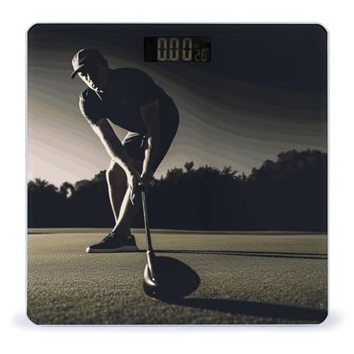 Báscula Digital Golf Fitness de Vidrio Templado 400 lb miniatura 1