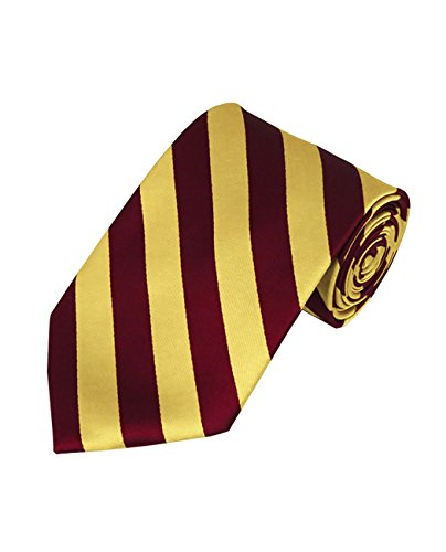 Image of NYFASHION101 Men's Classic Striped Necktie - Premium Woven Two-Tone Tie for Weddings, Graduation, Business & School Colors