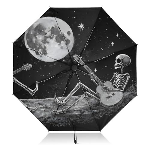Parapluie guitare et lune automatique UPF 50+ de 46 pouces
