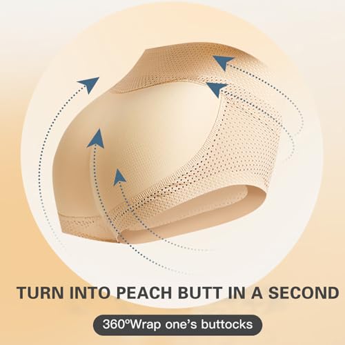 Women's 2pcs Butt Lifter Padded Panties High Waisted Hip Enhancer Shapewear Seamless Control Boy Shorts4