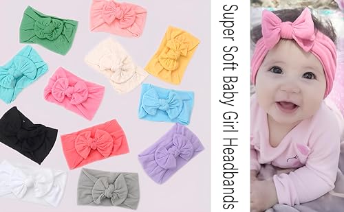 Laços De Cabelo Turbantes Acessórios De Bebês 12 Unidades (Opção 1)