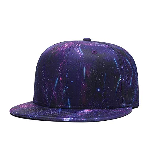 Image of Quanhaigou Snapback Hat for Men Women,Hip Hop Style Colorful Flat Bill Hats Teens Adjustable Baseball Cap