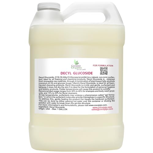 Image of Cocojojo Decyl Glucoside Natural Surfactant - Surfactants for Soap Making, Lauryl Glucoside, DIY Shower Gel, Skin Care, Body and Face Wash, Plant Derived, Natural - 1 Gallon (Pack of 1)