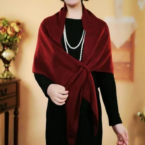 Triangle Shawl Scarf,Scarf Shawl Wraps For Women,Valuablety Shawls,Warm Wool Blend Pashmina Cape Cold Weather Neck Warmer3